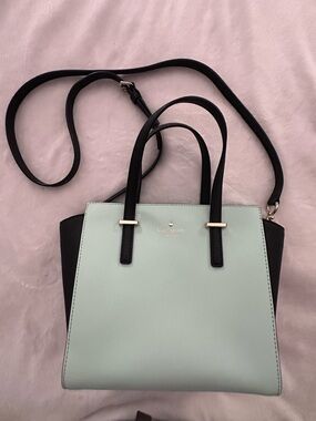 ♠️ Kate Spade color block Cedar Street Hayden Satchel RARE Blue Black NWOT